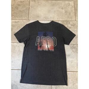 Aeropostale Mens 1987 California West Cost Short Sleeve Dark Gray T Shirt Sz M